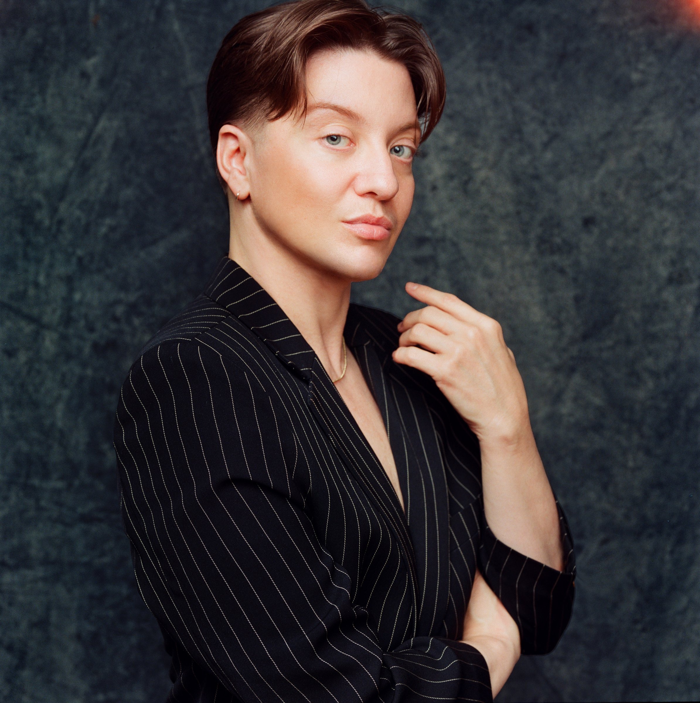 K. Iver, medium-format film portrait